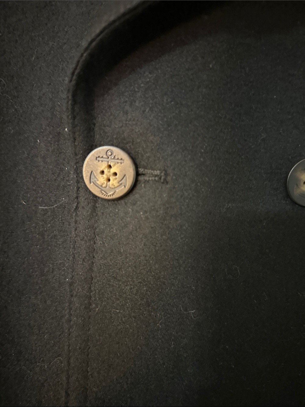 Lauren Ralph Lauren Black Double-Breasted Pea Coat - Picture 3 of 7